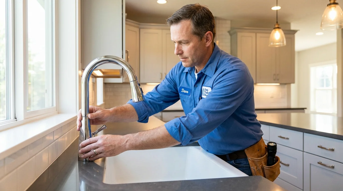 Kitchen faucet installation by Johns Plumbing LLC in Cache