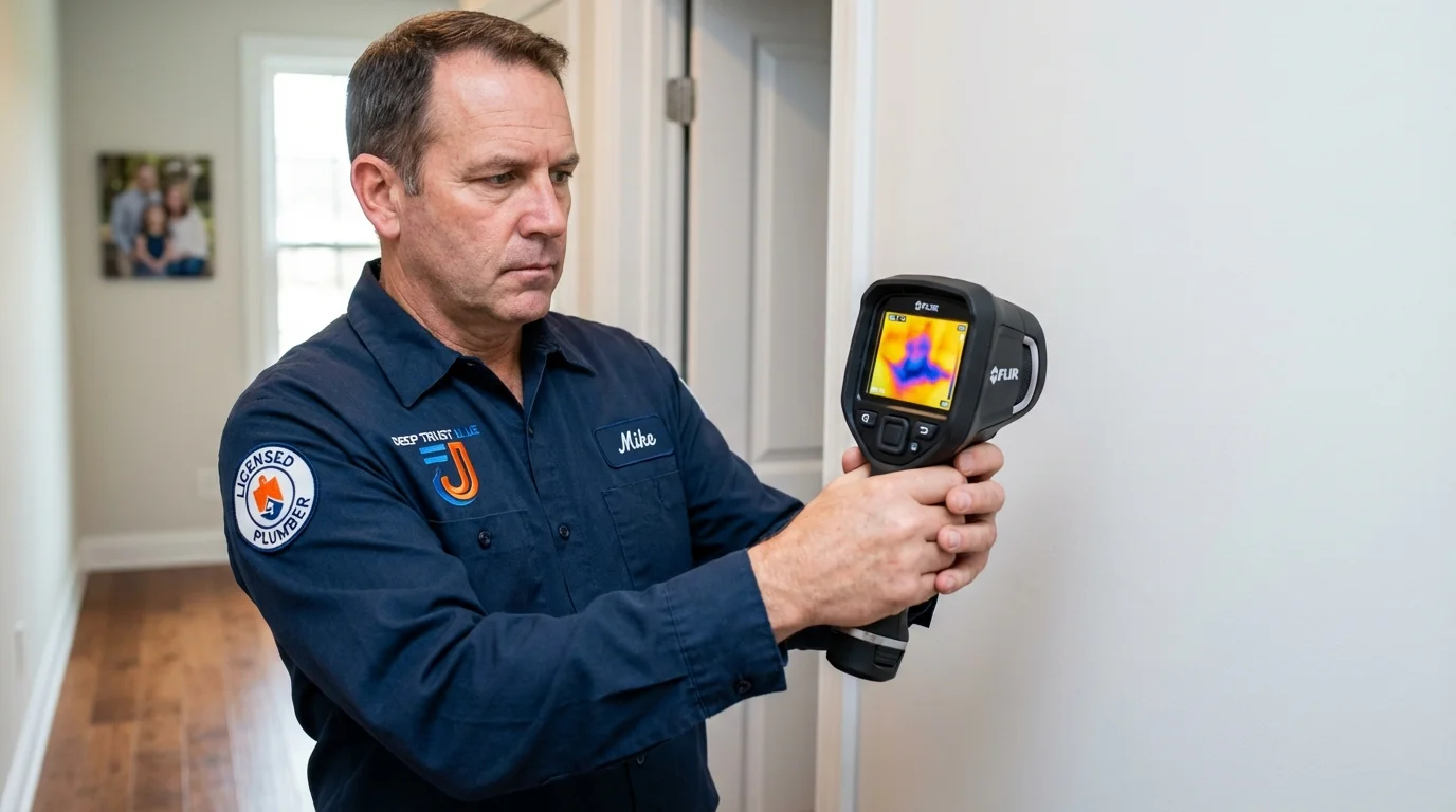 Thermal imaging leak detection by Johns Plumbing LLC in Cache